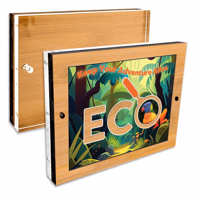 Ultra Vivid Bamboo Desk Plaque Picture Frames