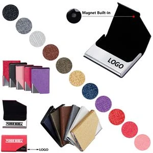 Business Name Card Holder With Magnetic Shut 1