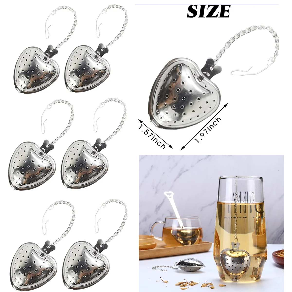 Tea Strainer Stainless Steel Mesh Tea Ball Infuser 1