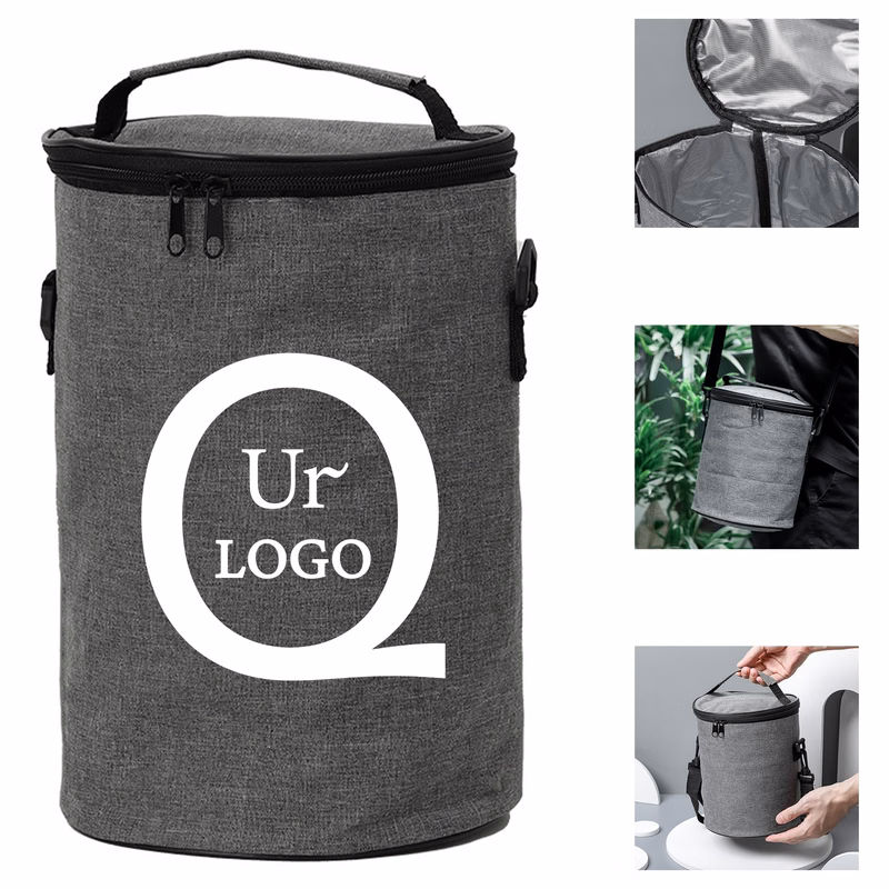 Cylindrical Insulated Lunch Bag