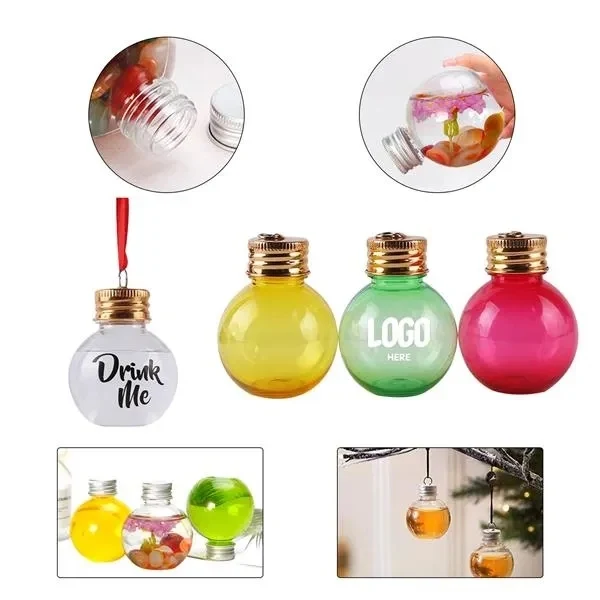 CLEAR PLASTIC CHRISTMAS ORNAMENTS 1