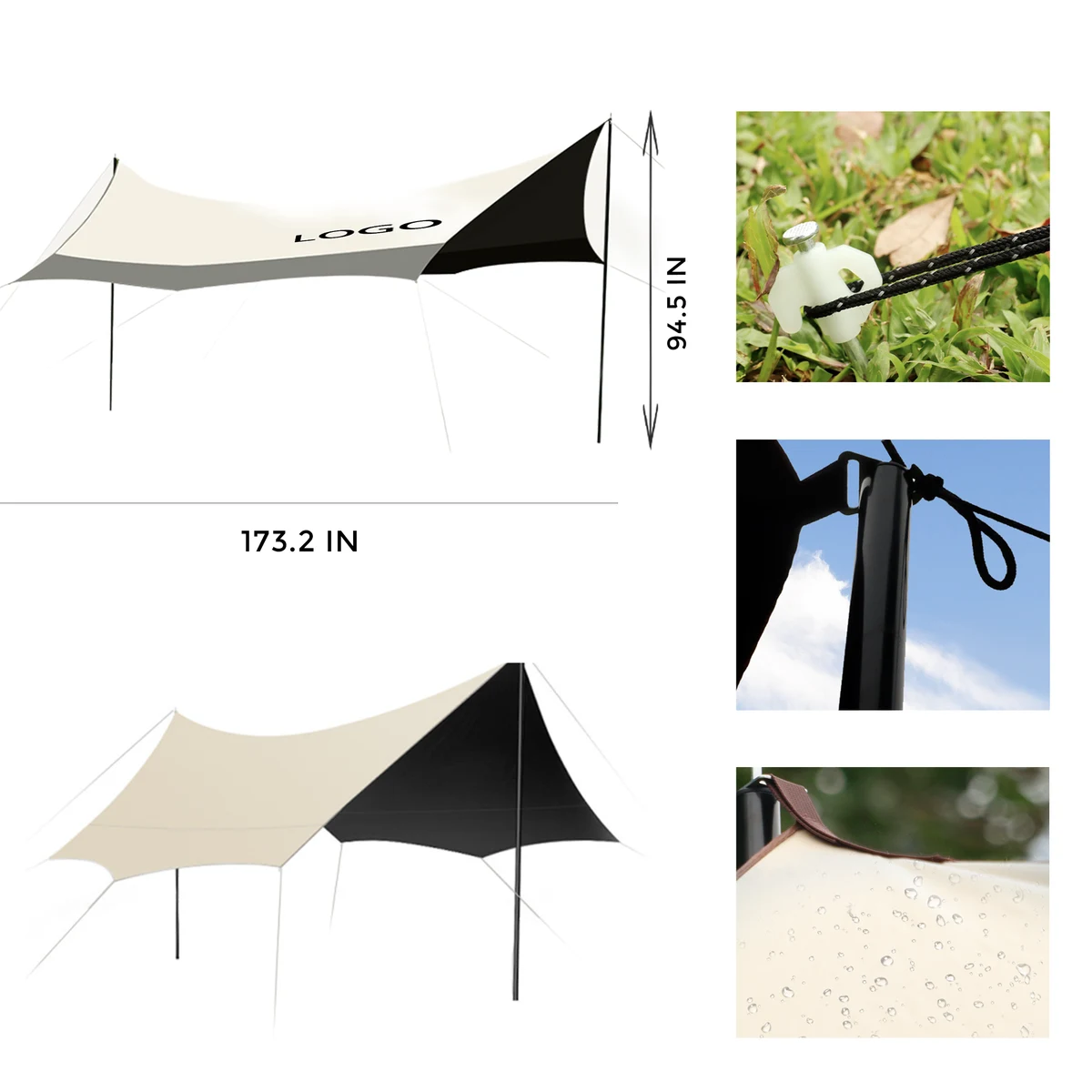 MOQ 1 PCS Durable Outdoor Sunshade Canopy 1