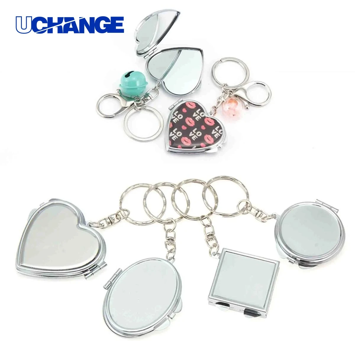 Metal Folding Travel Mirror Keychain 1