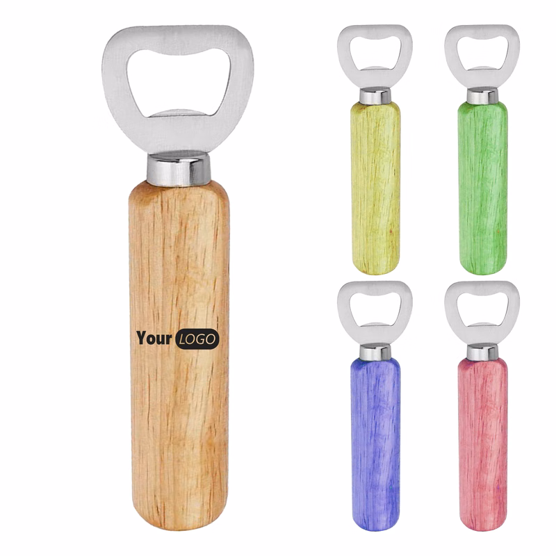 Stainless Steel Stylish Custom Wooden Handle Bottle Opener For Gifts And Events