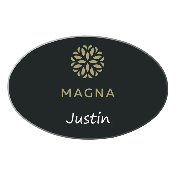 Full-Color Oval-shaped Name Badge 1