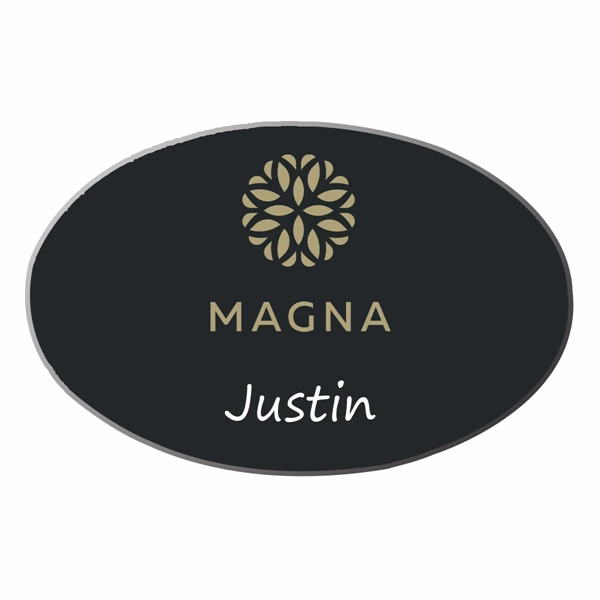 Full-Color Oval-shaped Name Badge