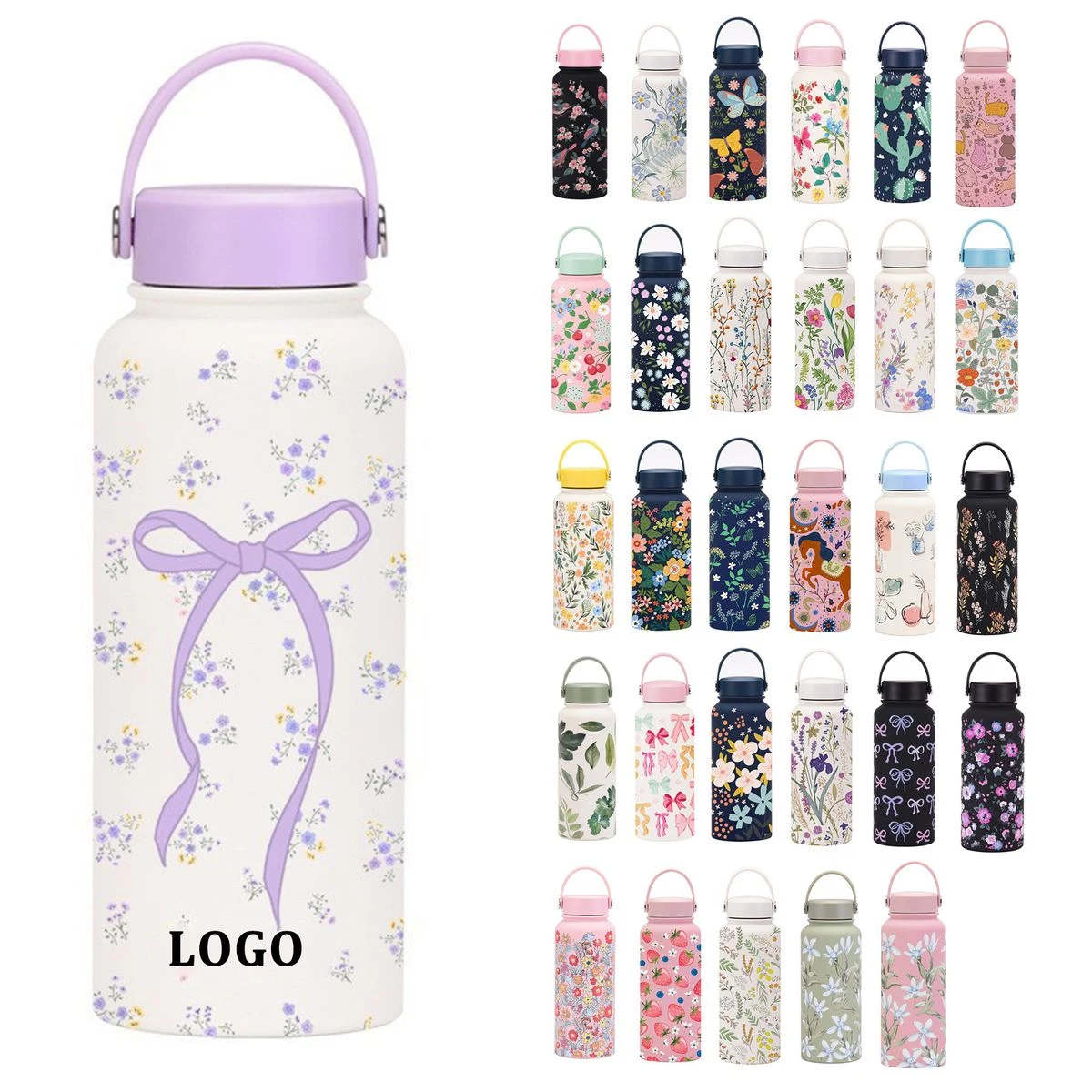 Large Capacity Insulated Patterned Bottle 1