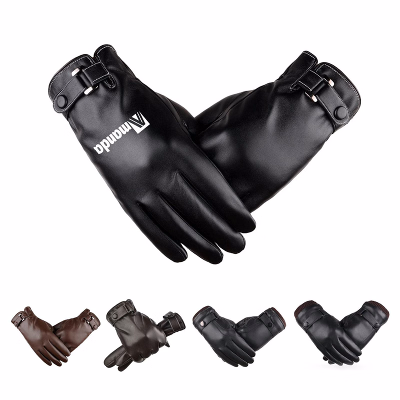 PU Leather Winter Touch Screen Cycling Gloves