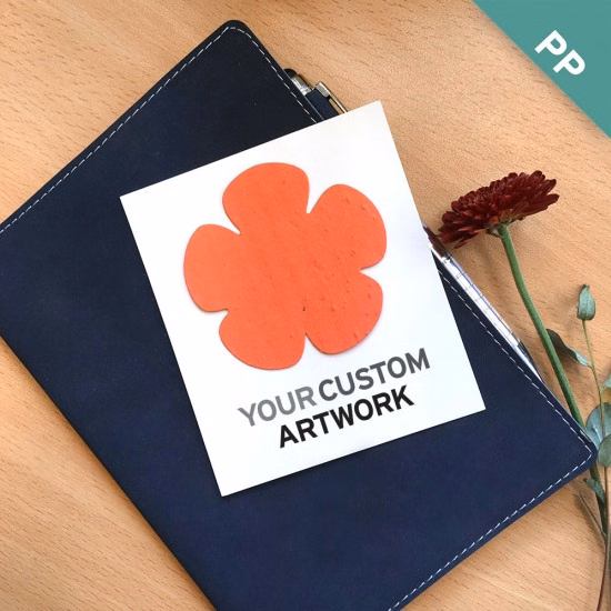 Single-Sided Custom Flat Card With Shape