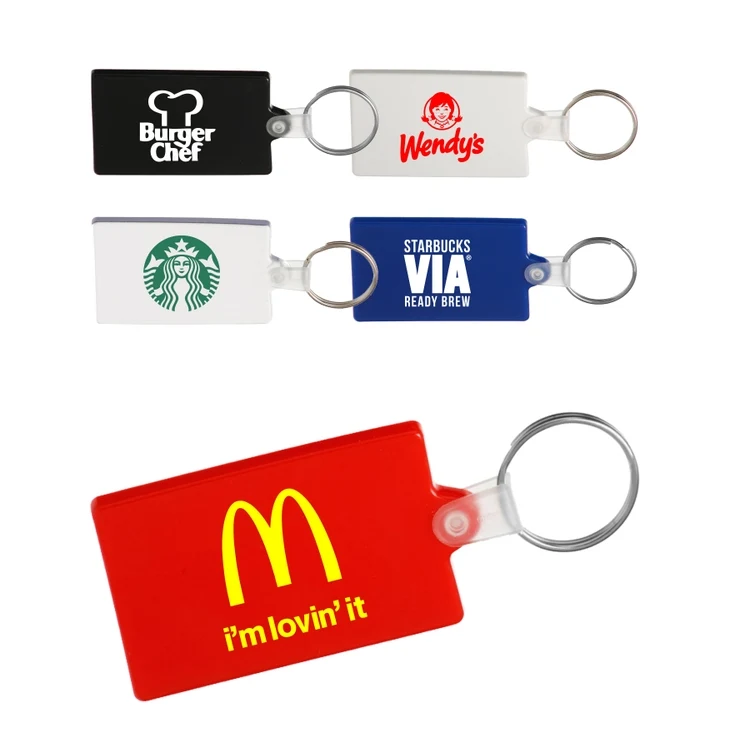 Rectangle soft key tags Keychain 1
