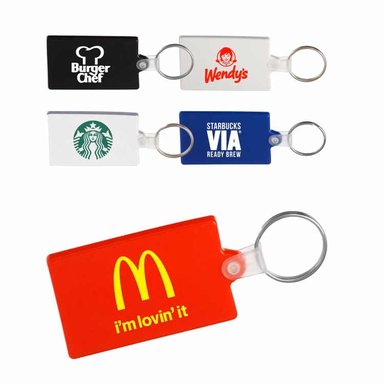 Rectangle soft key tags Keychain