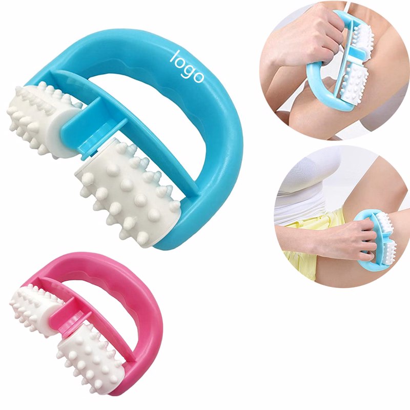 Round Handle 2 Wheels Muscle Massage Roller