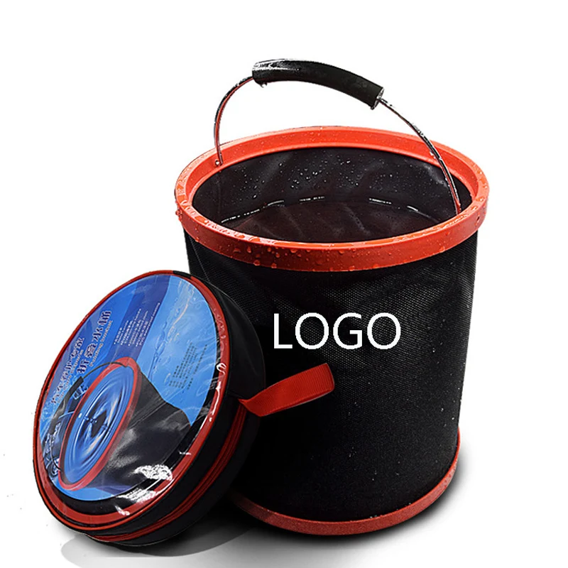 2000D Oxford 12L Portable Folding Camping Car Wash Bucket 1