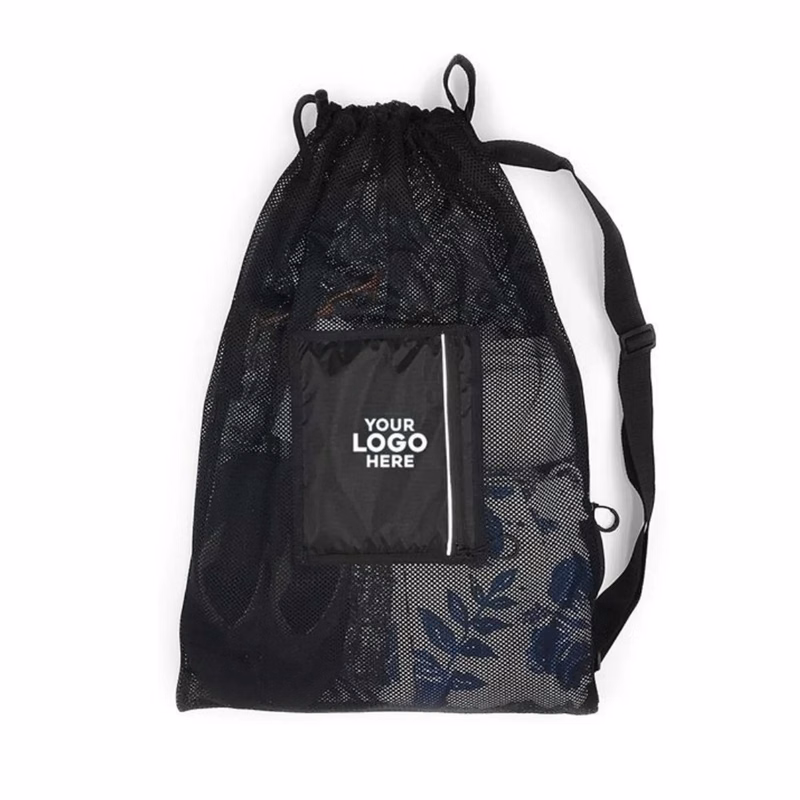 Mesh Swim Drawstring Sling Bag.For Gym & Beach