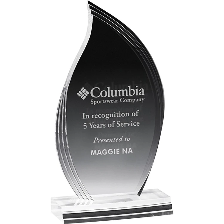 Flame Legend Award (5"x 9 1/2"x 3/4") Laser Engraved 1