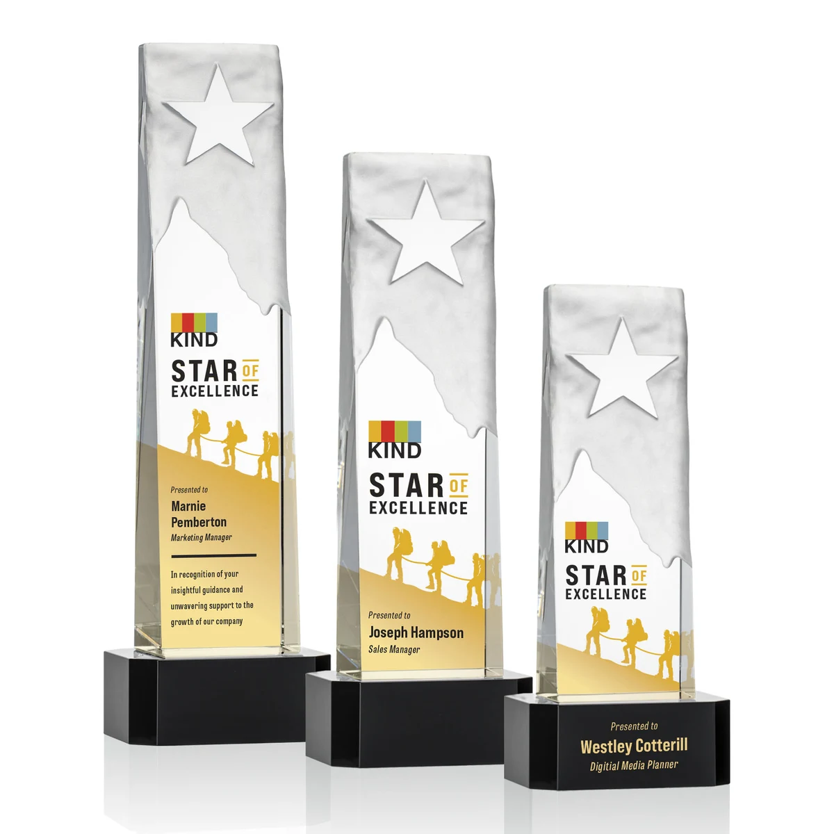 Stapleton Star VividPrint™ Award on Base - Black 1