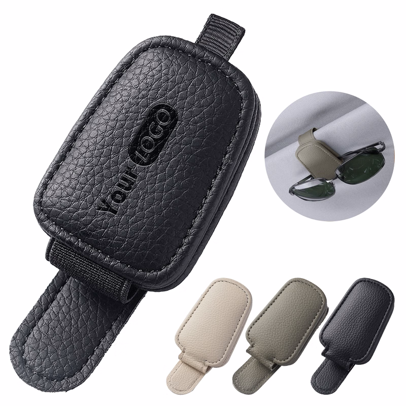 Pu Multi Functional Car Glasses Clip