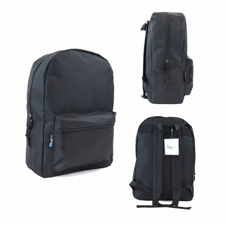 BigBox Basic School Backpacks Black 15"