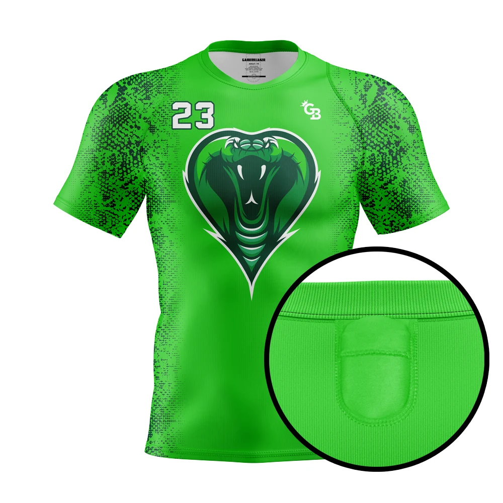Short Sleeved Compression Shirt w/ GPS Pouch 1