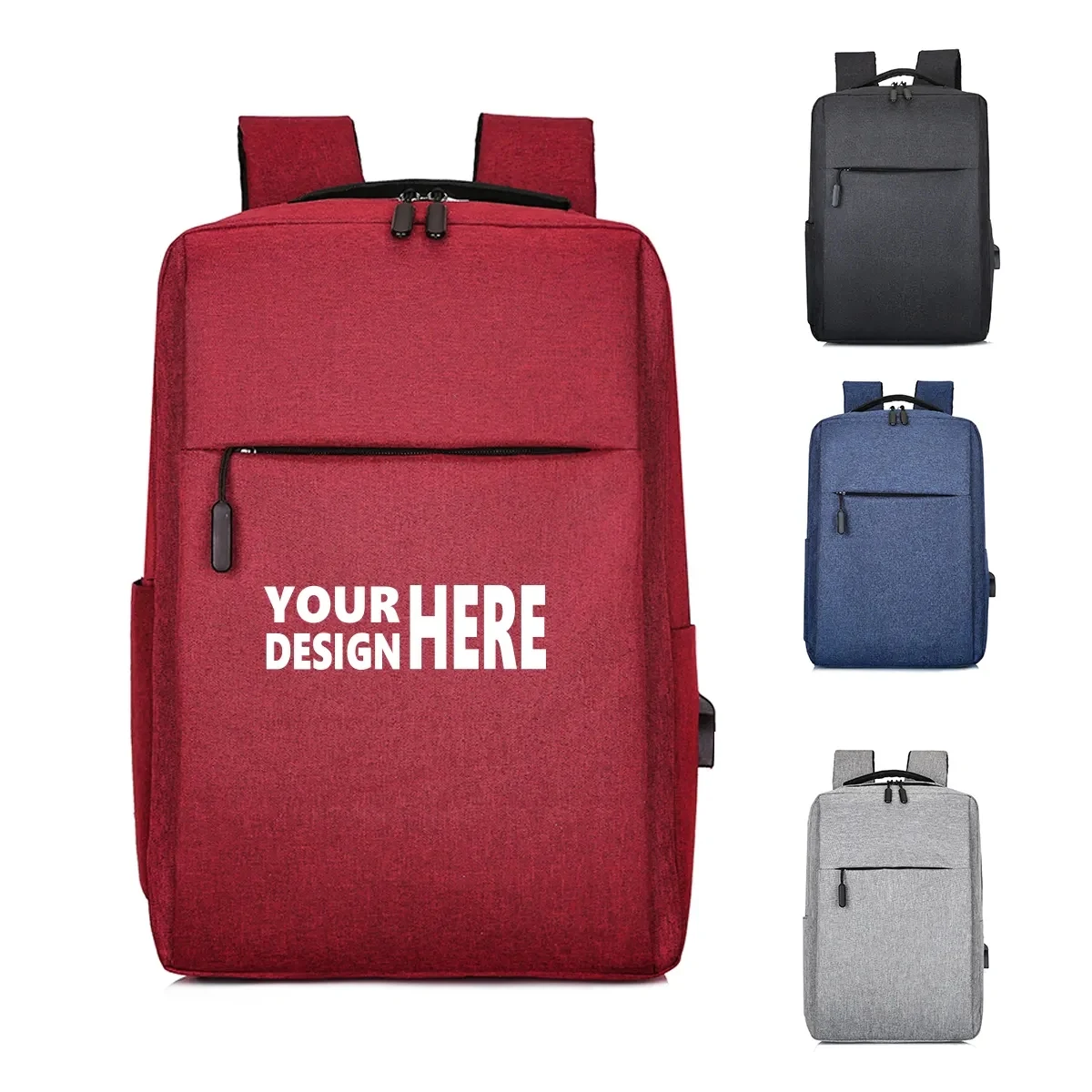Customizable Oxford Business Laptop Backpack with USB 1
