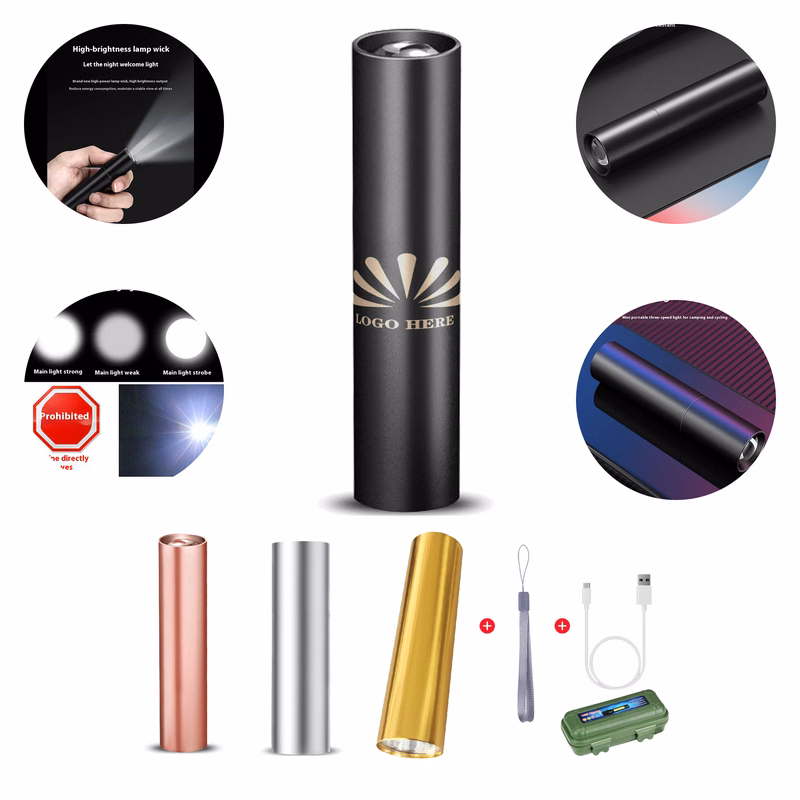 MOQ 50pcs Ultra-Bright LED Rechargeable Flashlight