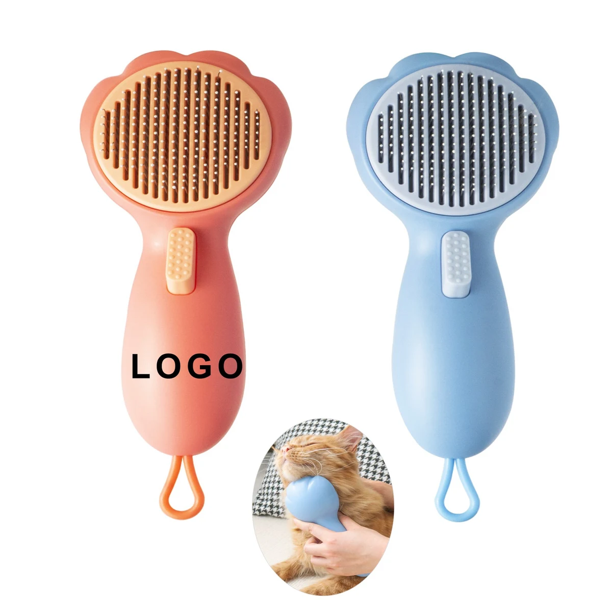 Self Cleaning Slicker Massage Brush for Pet (direct import) 1