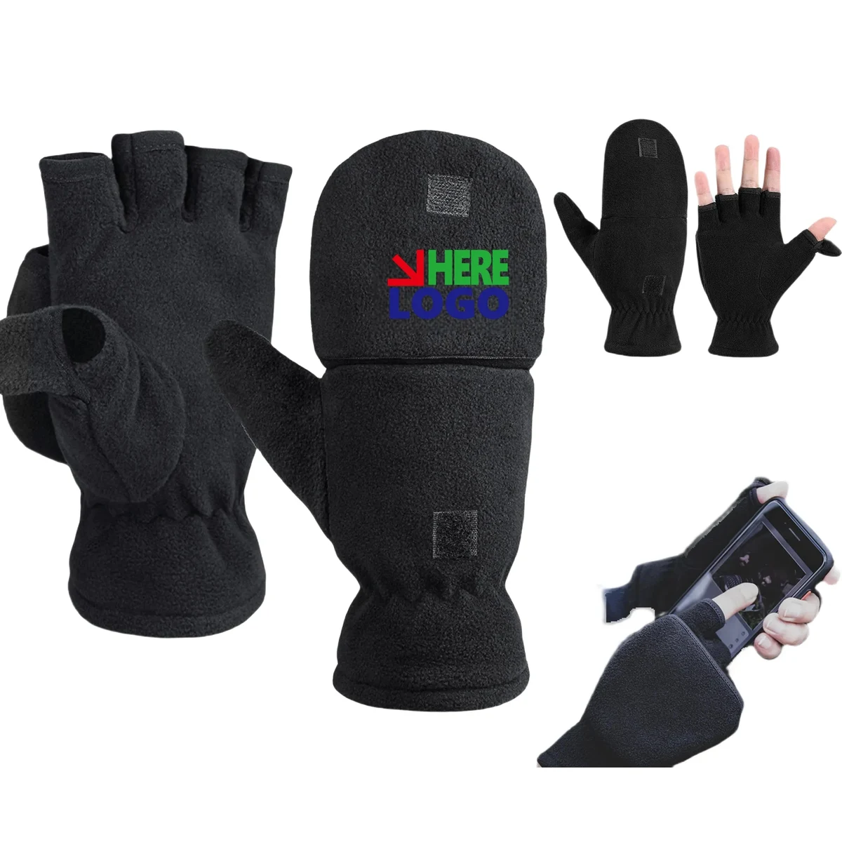 Cozy Clamshell Fleece Autumn Gloves MOQ20 1