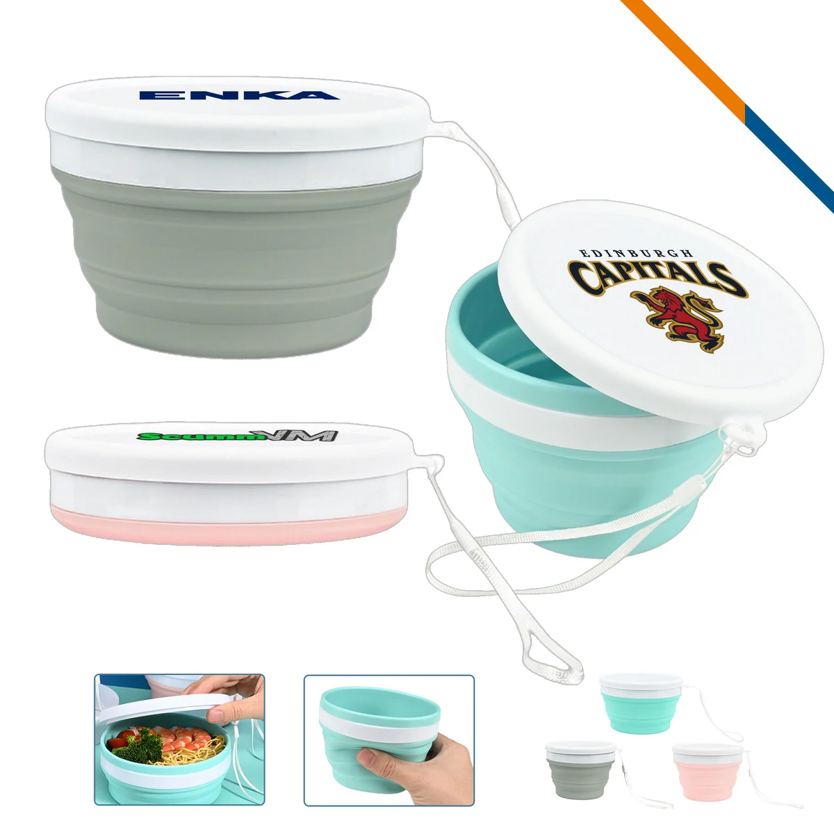 RollBite Collapsible Silicone Lunch Box 1
