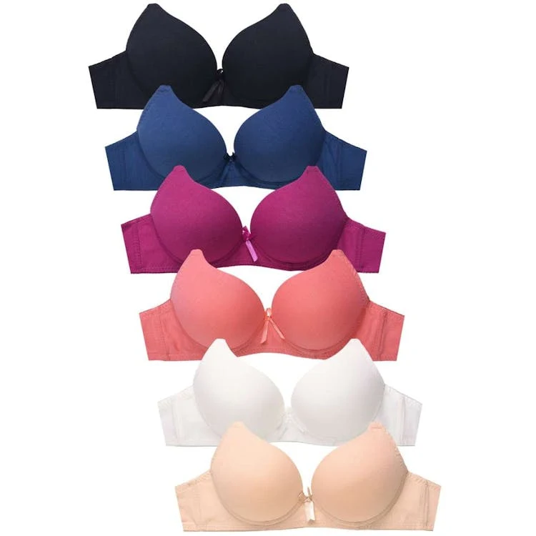 Women's Cotton Bras - 34-40C Cup 6 Colors 1