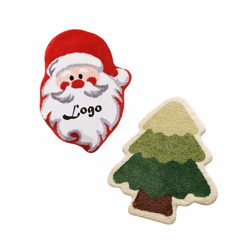 Crystal Velvet Christmas Mat Floor Rug