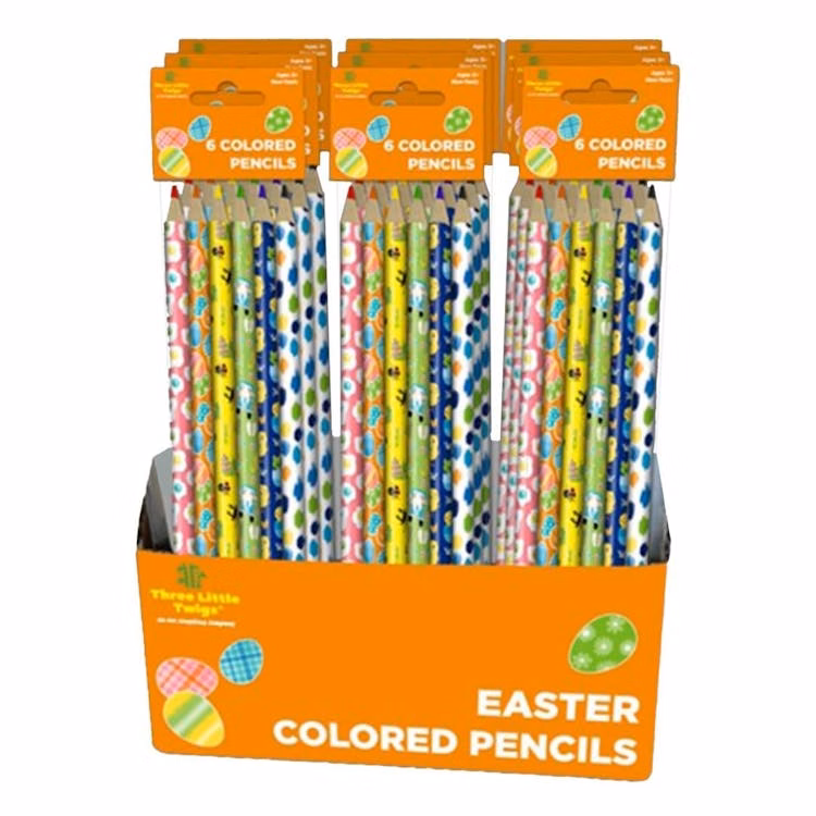 Colored Pencils - Easter/Spring Foil Wrapped 6 Colors