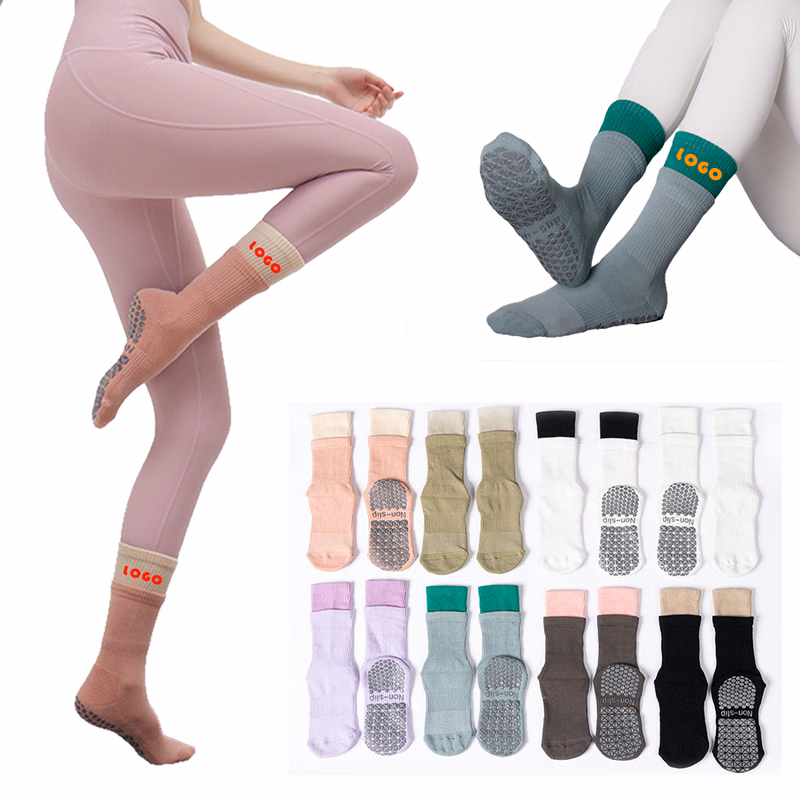 Double-Layer Mid-Calf Yoga Socks