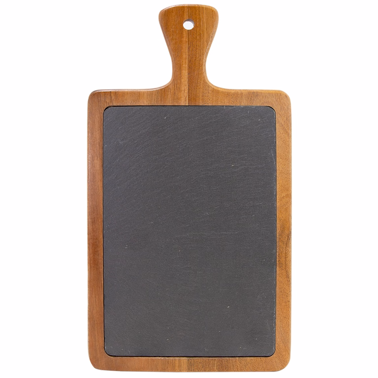 13 1/4" x 7" Acacia Wood/Slate Cutting Board