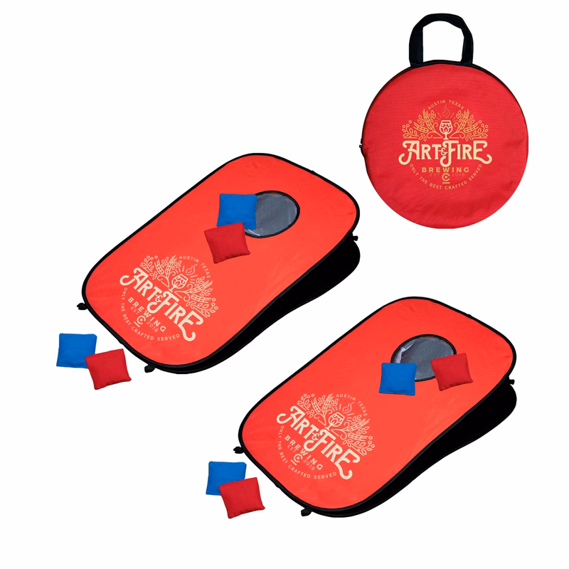 Portable Pop-Up Cornhole Game