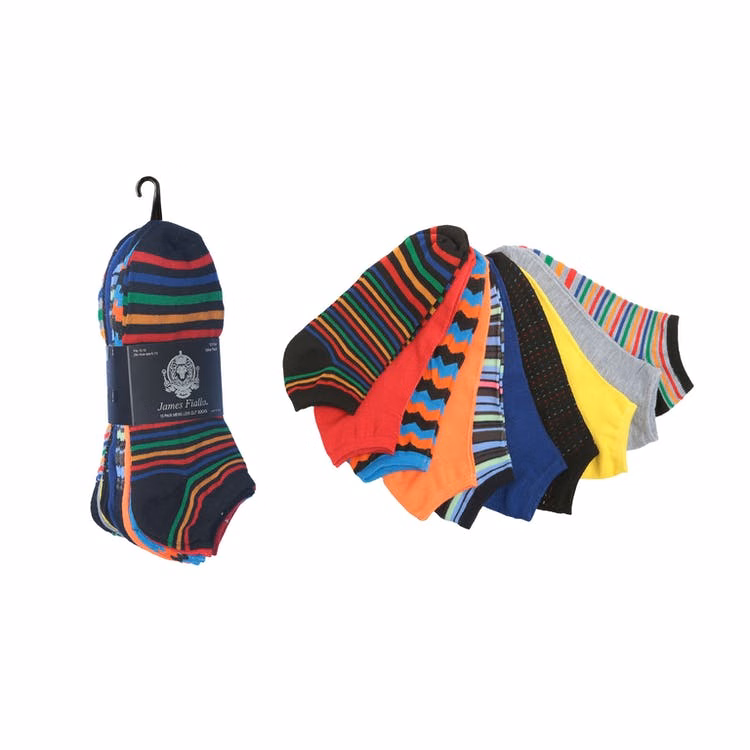 Men's Low-Cut Socks - Stripes & Solids 10-13 10 Pack