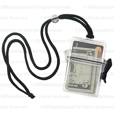2.38" W x 3.75" H - Water-Resistant Badge Holder and Lanyard Combo (Blank) 1