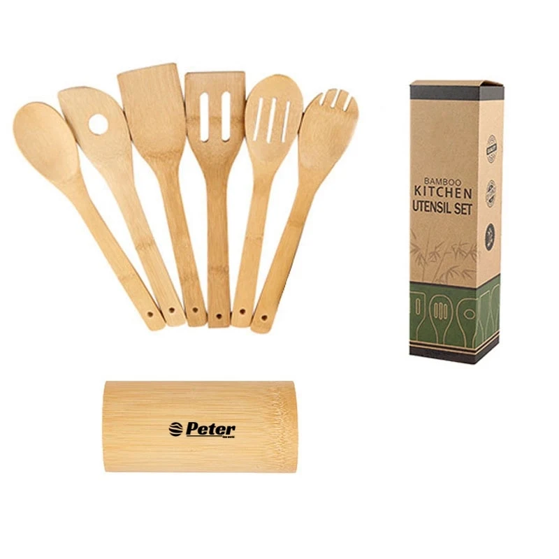6 Piece Bamboo Kitchen Utensils 1