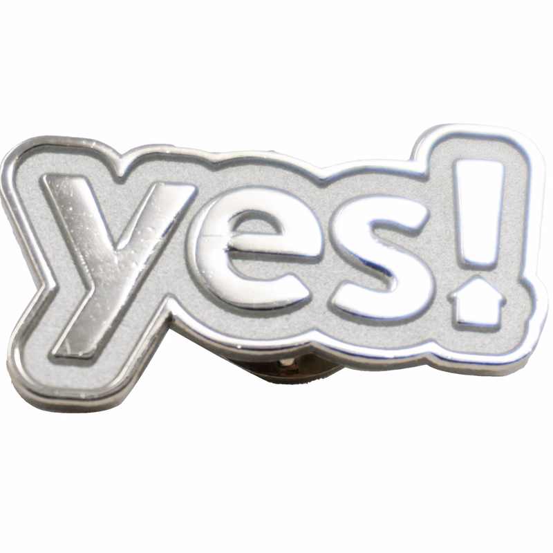 Diestruck Sandblasted Lapel Pins: Iron 1 1/4" W x 1 1/4" H