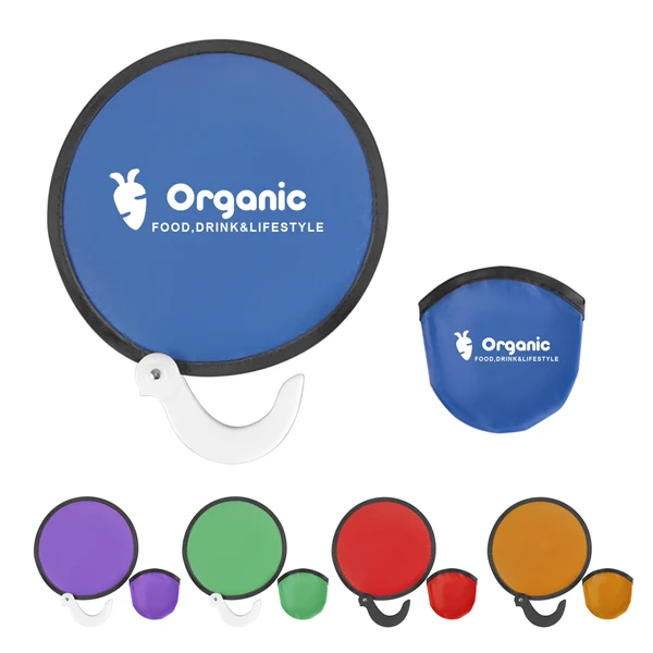 Collapsible Flying Fan With Handle & Pouch 1