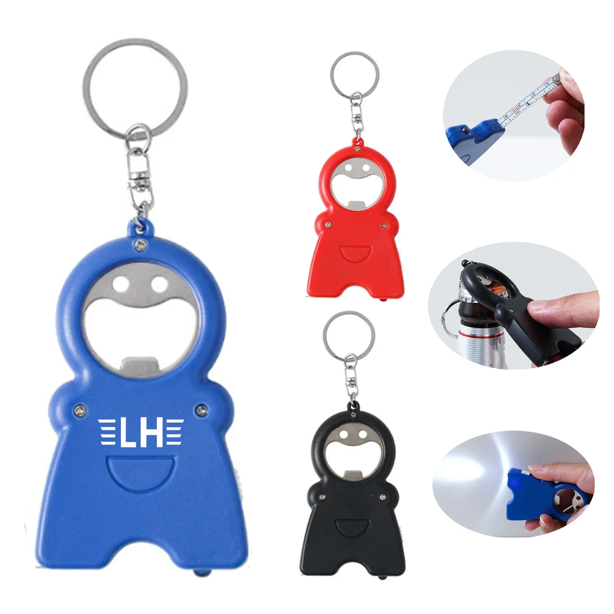Keychain Tool with Tape Measure, Flashlight & Bottle Opener 1