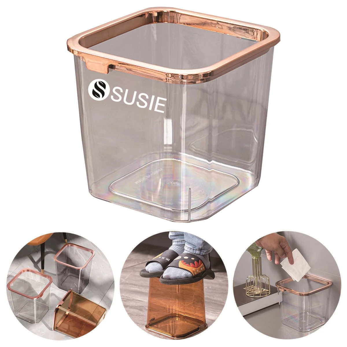 Mini Desk Trash Can 1