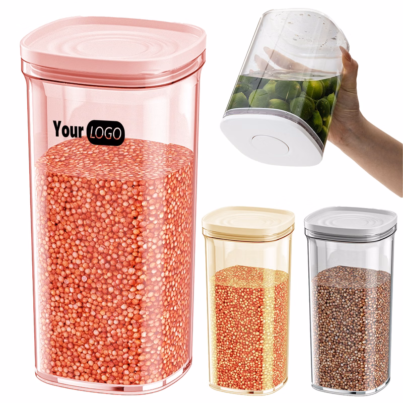 Plastic Clear Storage Jar With Leak-Proof Lid