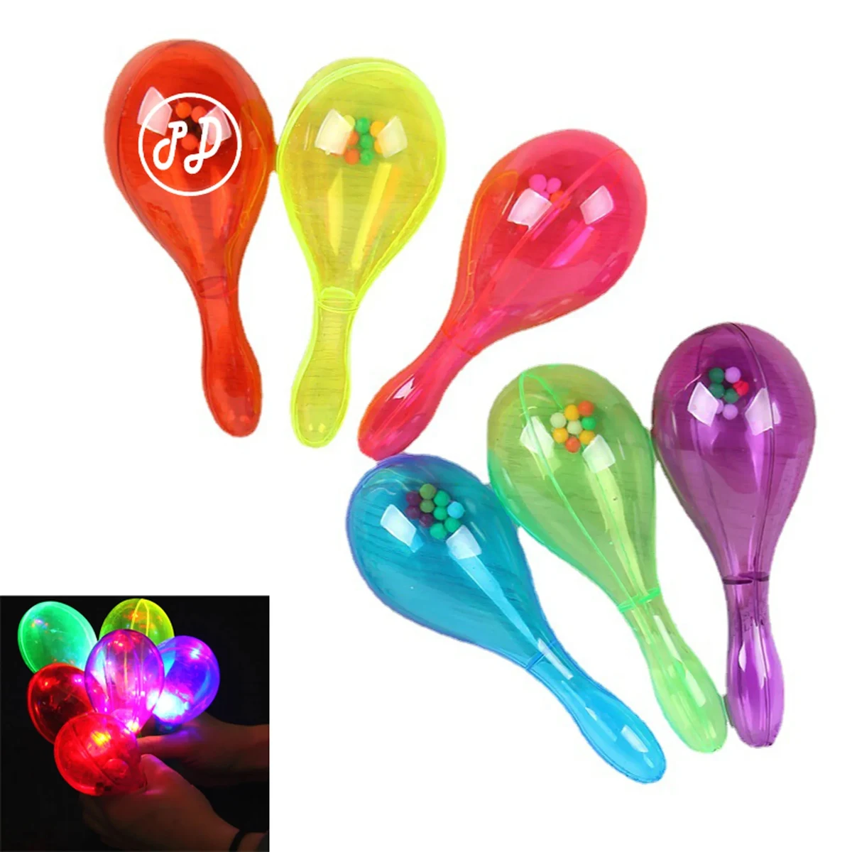 LED Flashing Mini Plastic Maracas 1