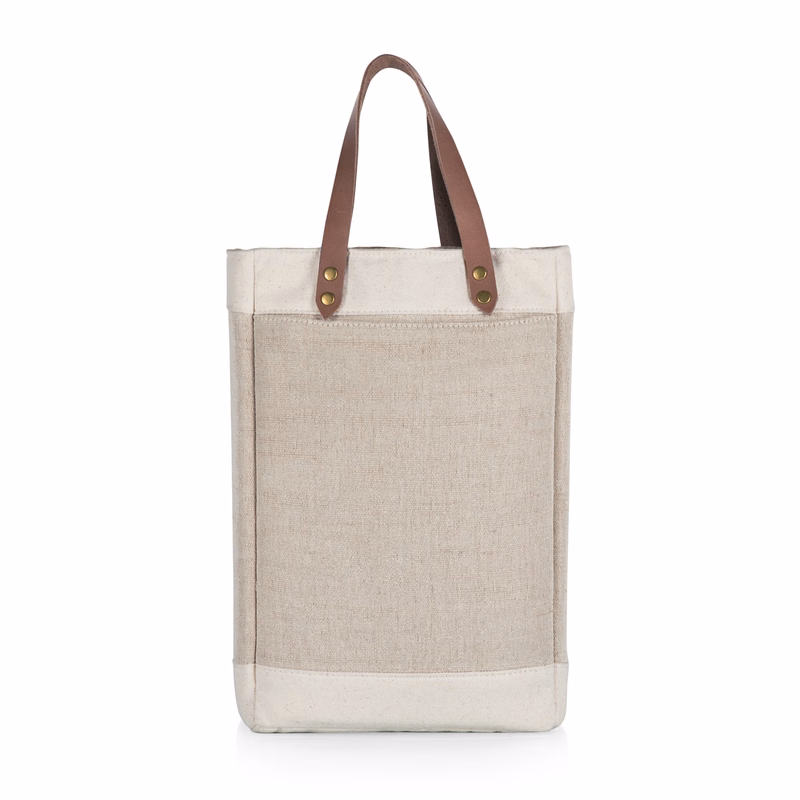 Pinot Jute 2 Bottle Insulated Wine Bag