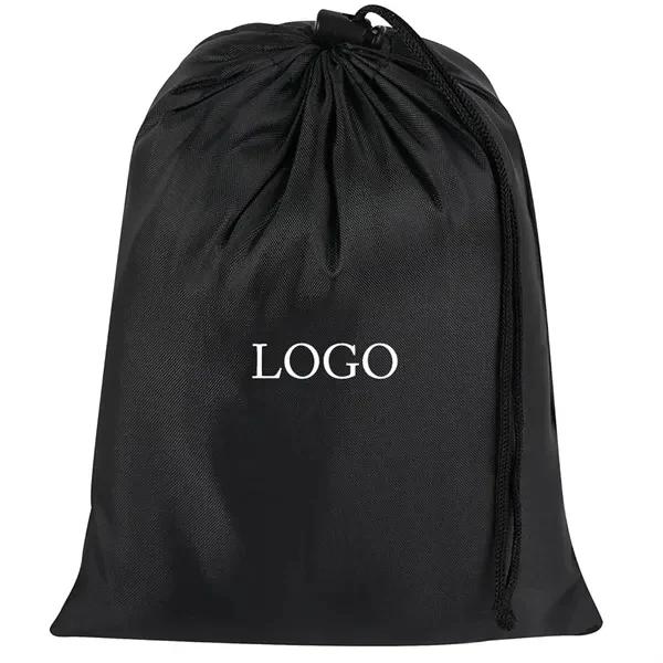 Custom Waterproof Nylon Drawstring Backpack with Spring Lock — Travel & Sports Giveaway 1
