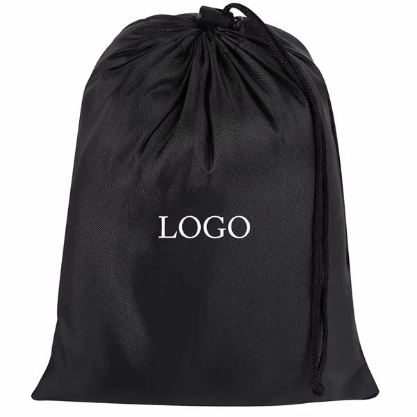 Custom Waterproof Nylon Drawstring Backpack with Spring Lock — Travel & Sports Giveaway