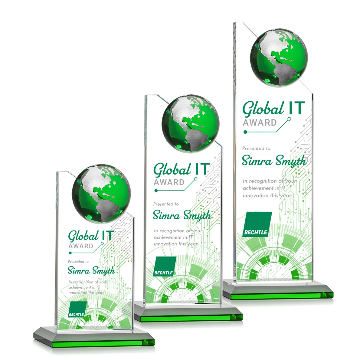 Arden VividPrint™ Award - Green/Silver 1