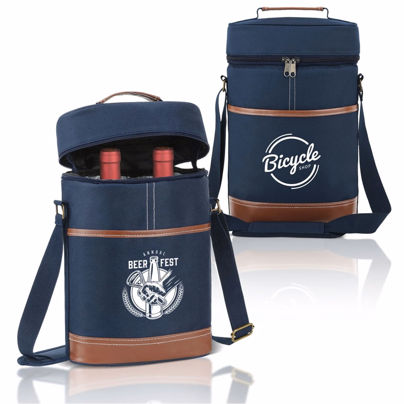 Insulated Double Wine Bottle Cooler Bag