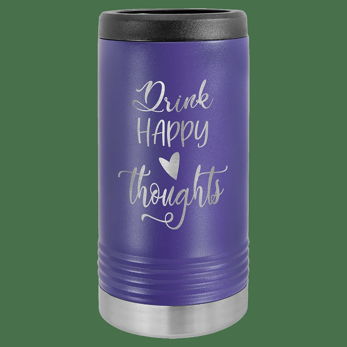 Purple Laser Engraved Polar Camel Slim Beverage Holder, custom koozie with logo imprint 1