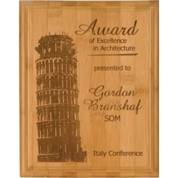 12" x 15" Genuine Bamboo Plaque 1